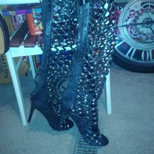 Lace Up Thigh High heels